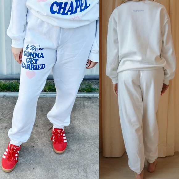 *24 HOUR SALE* Going To The Chapel White Sweatpants Set - Picture 5 of 11